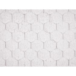 Zestaw 2 poduszek dekoracyjnych PURSLANE Sztuczne futro 43 x 43 cm Biały Wzór geometryczny