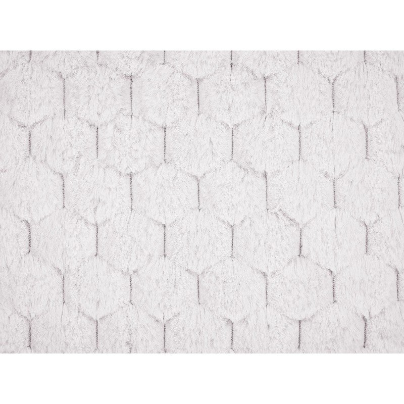 Zestaw 2 poduszek dekoracyjnych PURSLANE Sztuczne futro 43 x 43 cm Biały Wzór geometryczny