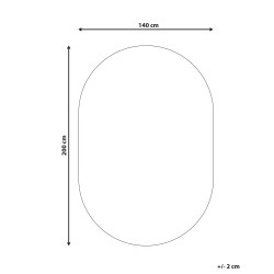 Dywan owalny wełniany 140 x 200 cm biało-grafitowy KWETA
