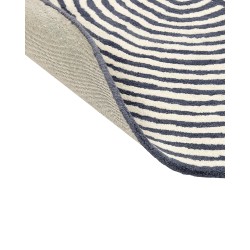 Dywan owalny wełniany 140 x 200 cm biało-grafitowy KWETA