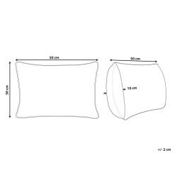 Poduszka dekoracyjna INULA Bawełna 30 x 50 cm Pomarańczowy Wzór geometryczny