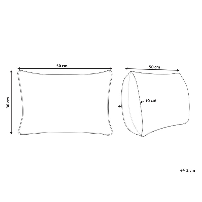 Poduszka dekoracyjna INULA Bawełna 30 x 50 cm Pomarańczowy Wzór geometryczny
