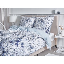Komplet pościeli BALLARD Bawełna satynowa 155 x 220 cm Niebieski
