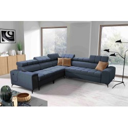 Venna III corner sofa with sleeping function, USB port, and opening bar - Plush, Avra 14