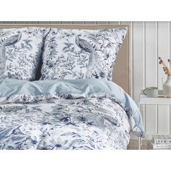 Komplet pościeli BALLARD Bawełna satynowa 155 x 220 cm Niebieski