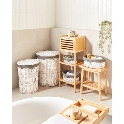 Zestaw 5 koszy wiklinowych szary VAKARI