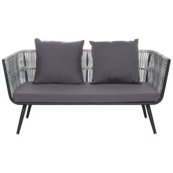 Zestaw ogrodowy ze stolikiem dla 4 osób RAGUSA Technorattan Szary