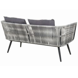 Zestaw ogrodowy ze stolikiem dla 4 osób RAGUSA Technorattan Szary