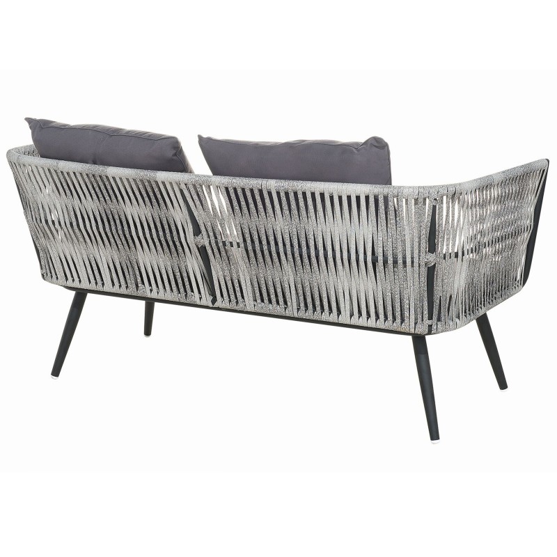 Zestaw ogrodowy ze stolikiem dla 4 osób RAGUSA Technorattan Szary