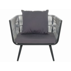 Zestaw ogrodowy ze stolikiem dla 4 osób RAGUSA Technorattan Szary