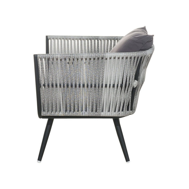 Zestaw ogrodowy ze stolikiem dla 4 osób RAGUSA Technorattan Szary