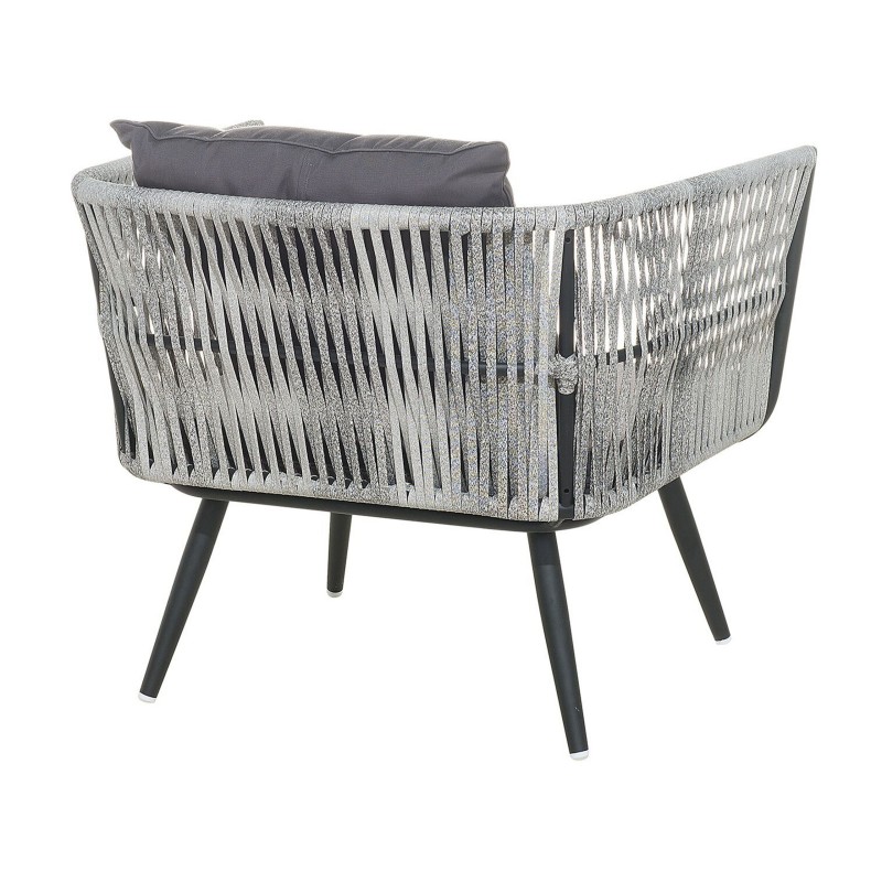 Zestaw ogrodowy ze stolikiem dla 4 osób RAGUSA Technorattan Szary