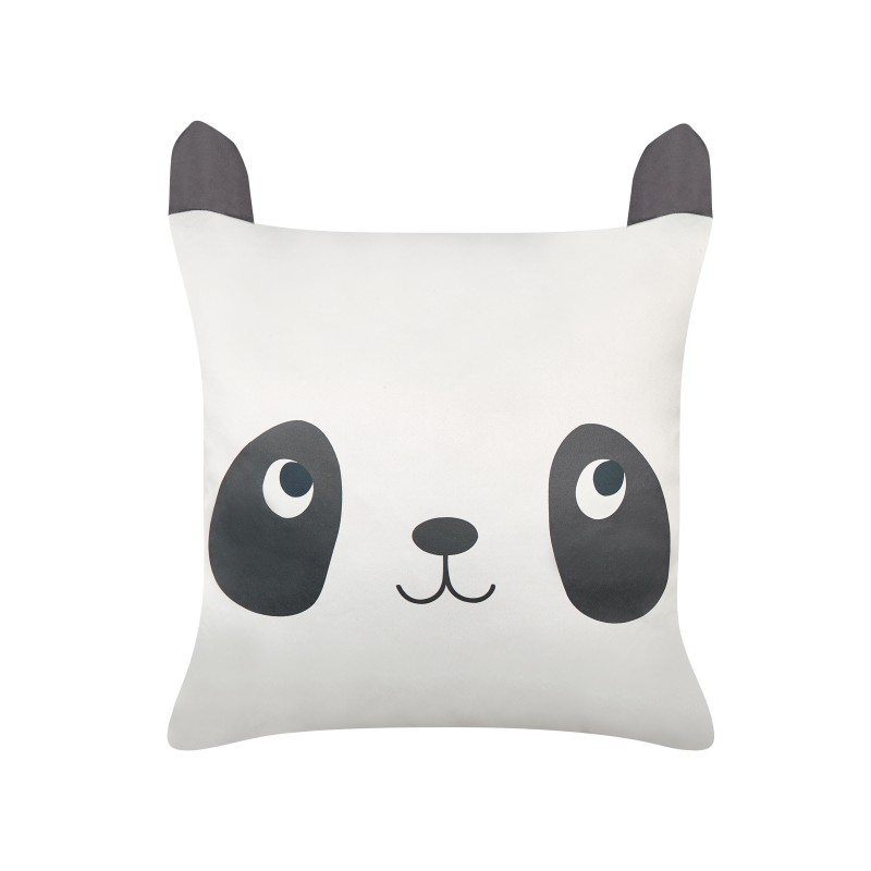 2 poduszki dla dzieci bawełniane w pandy 45 x 45 cm czarno-białe PANDAPAW