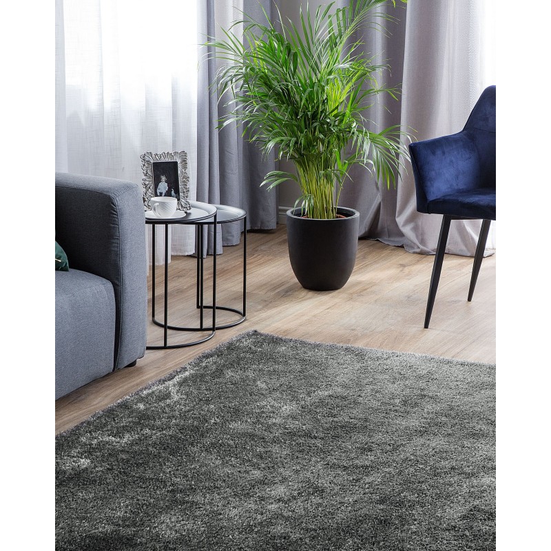 Dywan shaggy 160 x 230 cm ciemnoszary DEMRE