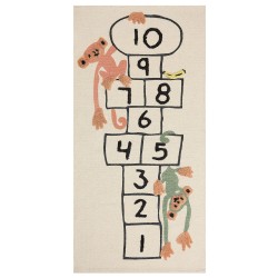 Dywan dziecięcy bawełniany gra w klasy 80 x 150 cm wielokolorowy KATIET