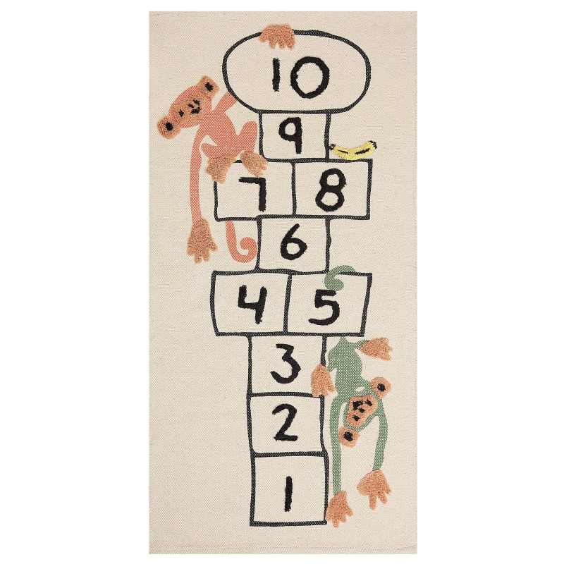 Dywan dziecięcy bawełniany gra w klasy 80 x 150 cm wielokolorowy KATIET