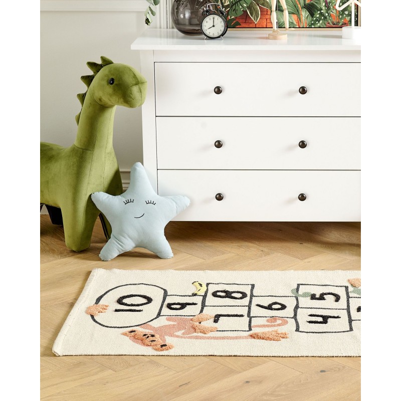 Dywan dziecięcy bawełniany gra w klasy 80 x 150 cm wielokolorowy KATIET