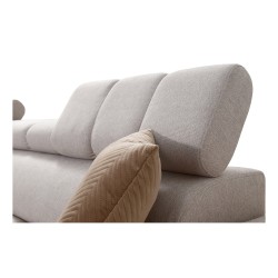 Ecksofa Venna III mit Schlaffunktion, USB-Anschluss und öffnender Bar - Plüsch, Avra 14
