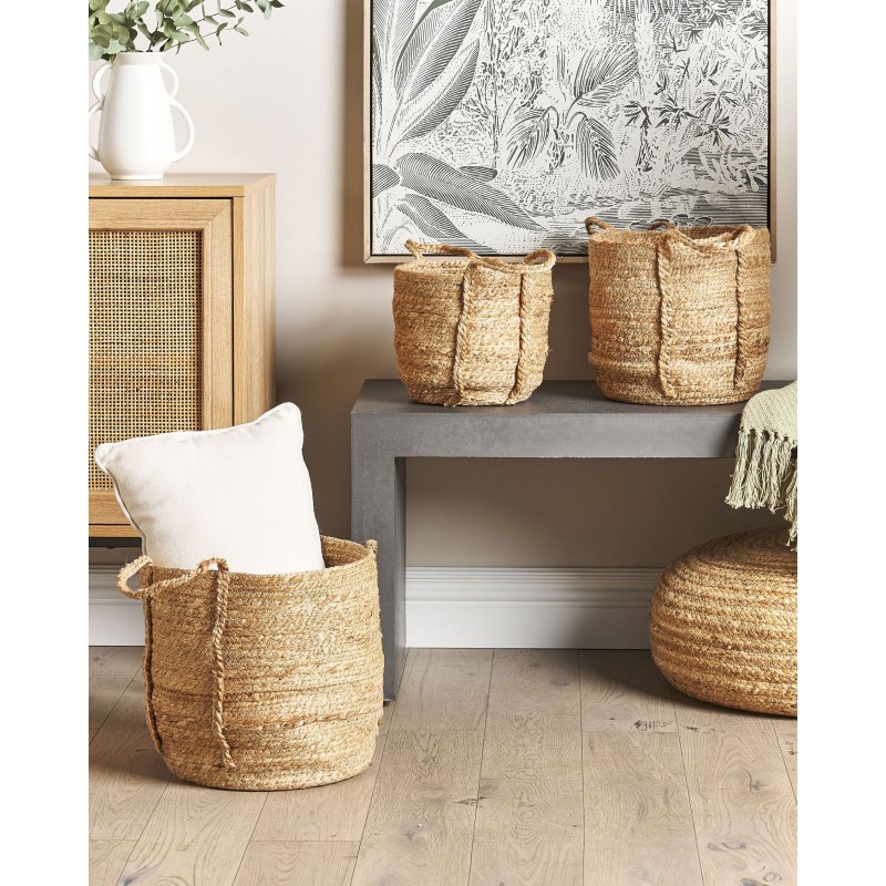 Zestaw 3 koszy WADH Juta Naturalny