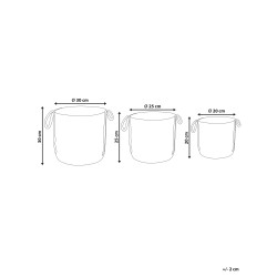 Zestaw 3 koszy WADH Juta Naturalny