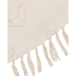 Dywan okrągły bawełniany ø 140 cm beżowy HARRAN