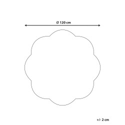 Dywan okrągły bawełniany ø 120 cm beżowy DUREVI