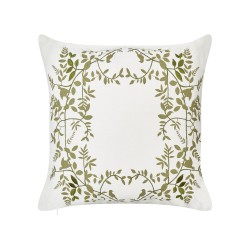 Zestaw 2 poduszek dekoracyjnych ZALEYA Bawełna 45 x 45 cm Biały Wzór kwiatowy