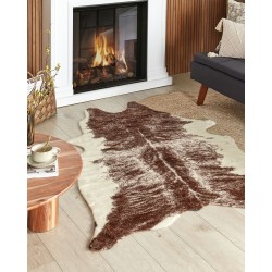 Dywan ze sztucznej skóry 130 x 170 cm brązowy ZEIL