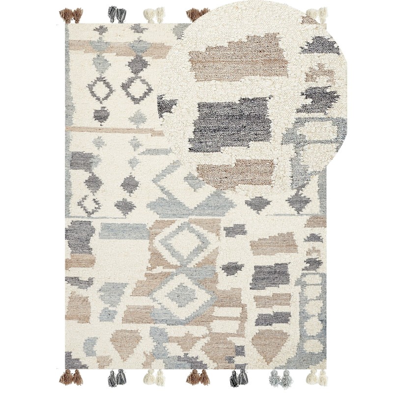 Dywan wełniany kilim 160 x 230 cm wielokolorowy MRGAVET