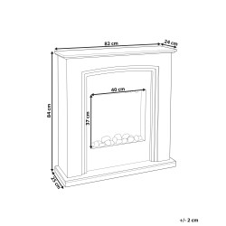 Kominek elektryczny z funkcją grzania NYIRI Biały