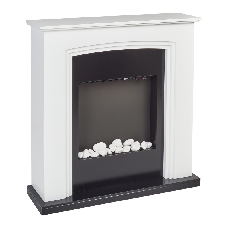 Kominek elektryczny z funkcją grzania NYIRI Biały