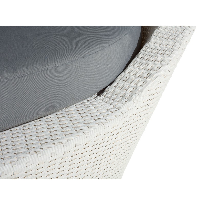 Łóżko ogrodowe SYLT Technorattan Biały