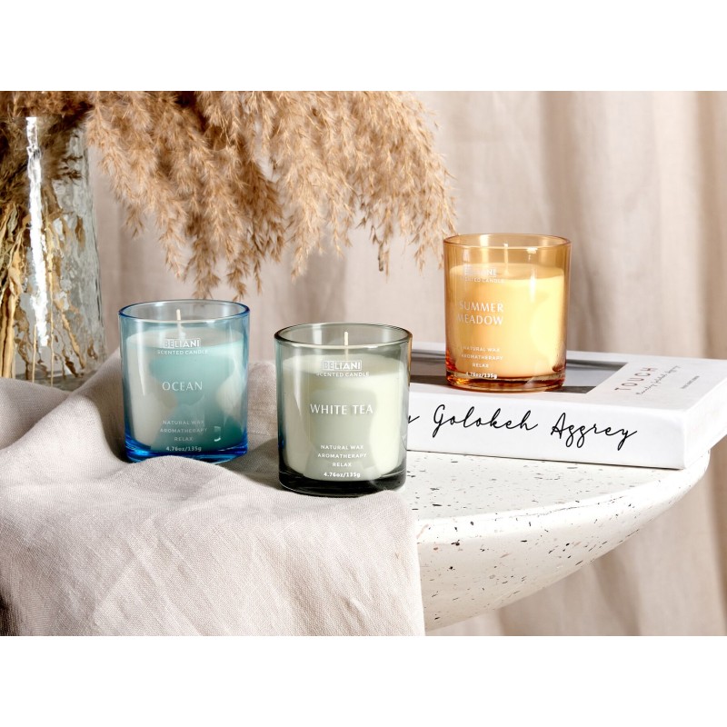 Zestaw 3 świeczek zapachowych SHEER JOY Wosk sojowy Świeże nuty