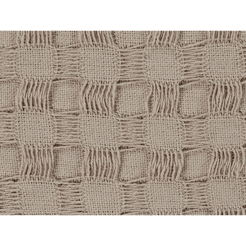 Narzuta na łóżko BERE Bawełna 150 x 200 cm Beżowoszary