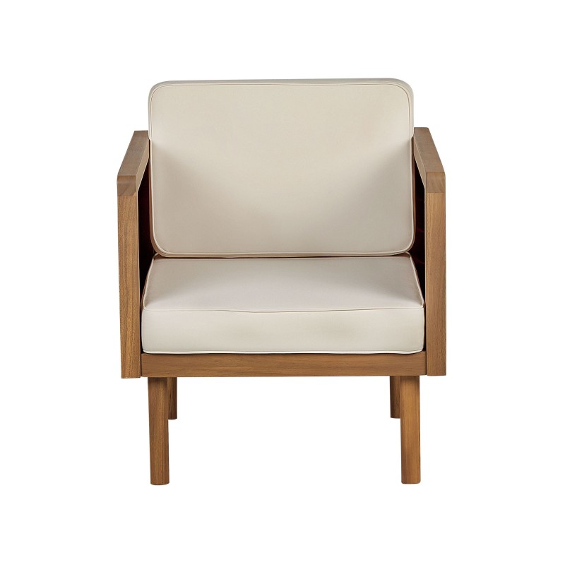 Zestaw ogrodowy ze stolikiem i otomaną dla 5 osób BARATTI Drewno akacjowe Brązowy