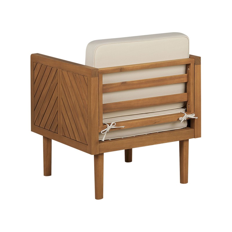 Zestaw ogrodowy ze stolikiem i otomaną dla 5 osób BARATTI Drewno akacjowe Brązowy