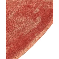 Dywan okrągły z wiskozy ⌀ 140 cm pomarańczowy GESI II