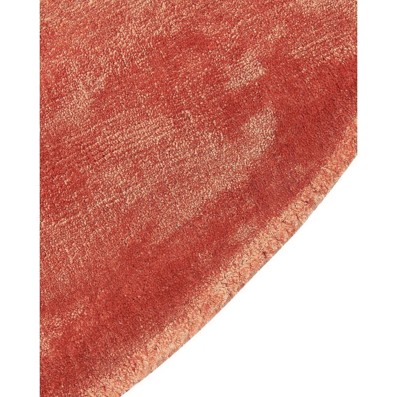 Dywan okrągły z wiskozy ⌀ 140 cm pomarańczowy GESI II