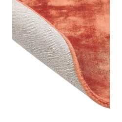 Dywan okrągły z wiskozy ⌀ 140 cm pomarańczowy GESI II