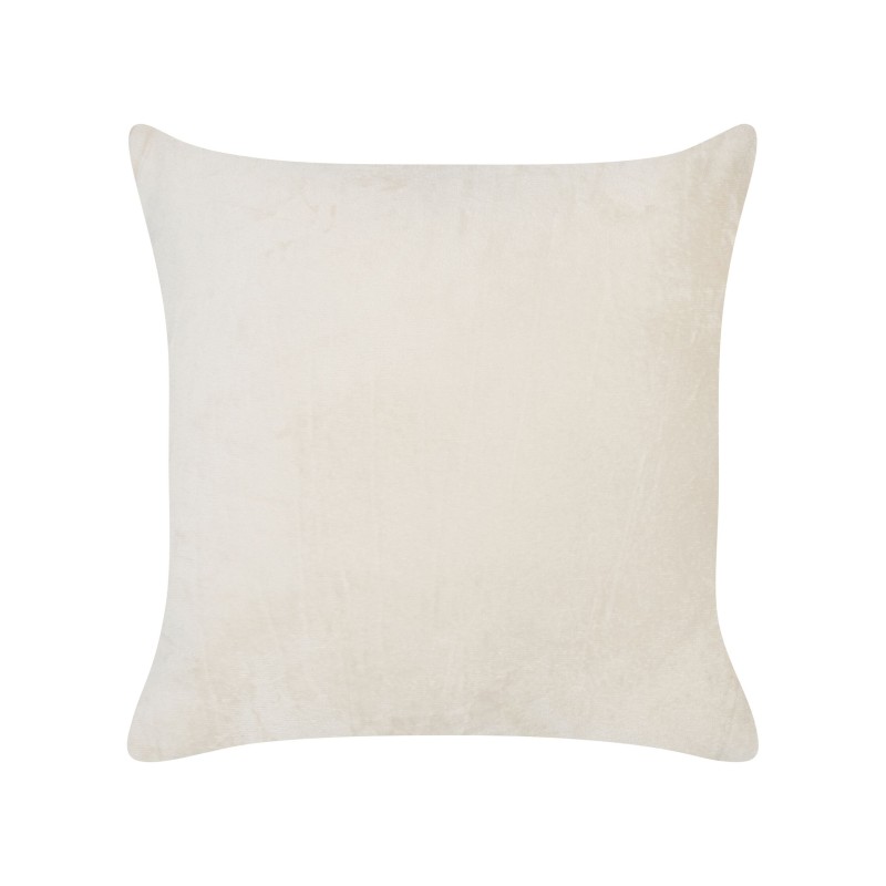 Zestaw 2 poduszek dekoracyjnych KASRA Sztuczne futro 45 x 45 cm Jasnobeżowy Wzór abstrakcyjny