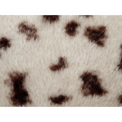 Zestaw 2 poduszek dekoracyjnych KASRA Sztuczne futro 45 x 45 cm Jasnobeżowy Wzór abstrakcyjny