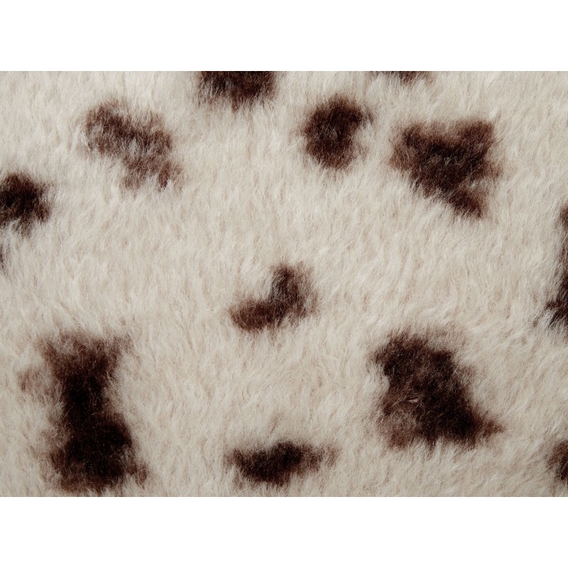 Zestaw 2 poduszek dekoracyjnych KASRA Sztuczne futro 45 x 45 cm Jasnobeżowy Wzór abstrakcyjny