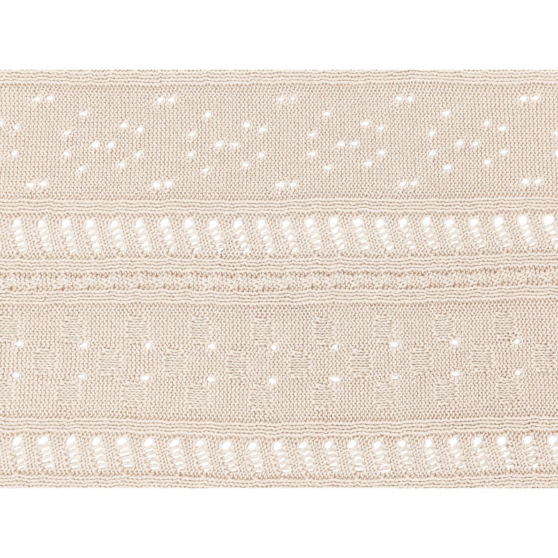 Narzuta na łóżko DAULET Bawełna 150 x 200 cm Jasnobeżowy