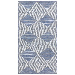 Dywan wełniany 80 x 150 cm beżowo-niebieski DATCA