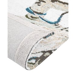 Dywan bawełniany motyw ptaków 140 x 200 cm wielokolorowy ARIHA