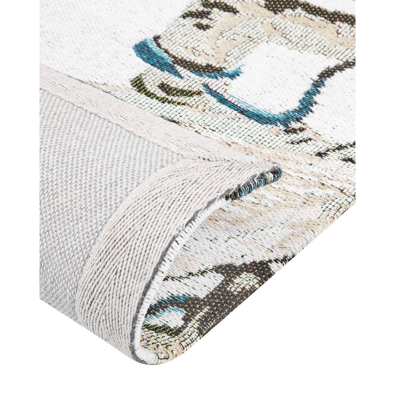 Dywan bawełniany motyw ptaków 140 x 200 cm wielokolorowy ARIHA