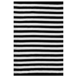 Dywan zewnętrzny 140 x 200 cm czarno-biały TAVAS