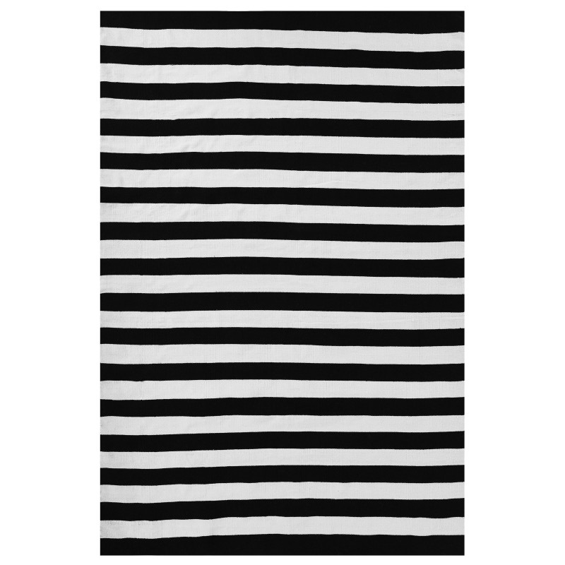 Dywan zewnętrzny 140 x 200 cm czarno-biały TAVAS