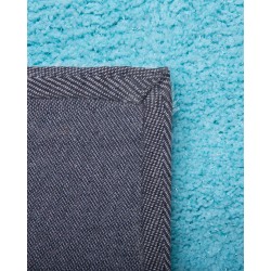 Dywan shaggy okrągły ⌀ 140 cm niebieski DEMRE