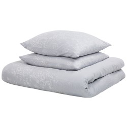 Komplet pościeli MORNINGSIDE Bawełna satynowa 200 x 220 cm Szary